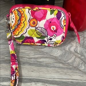 Vera Bradley Floral Quilted Wristlet - Pink Multicolor
